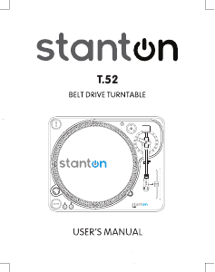 Manual Stanton T.52 Turntable