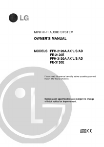 Manual LG FFH-3130AD Stereo-set