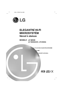 Návod LG LF-M340D Stereo súprava
