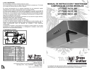 Manual de uso Ursus Trotter UT FS 60 Inox 1M Campana extractora