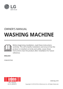 Handleiding LG F2WV3S7S3E Wasmachine