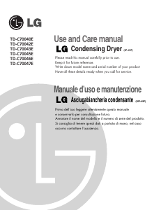 Manuale LG TD-C70040E Asciugatrice