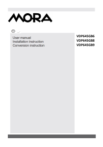 Handleiding Mora VDP 645 GB6 Kookplaat