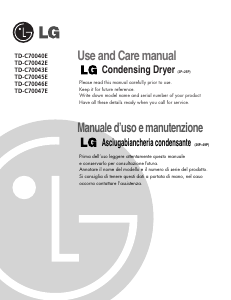 Manuale LG TD-C70042E Asciugatrice