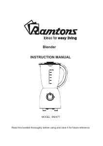 Manual Ramtons RM/477 Blender