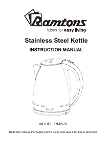 Manual Ramtons RM/570 Kettle