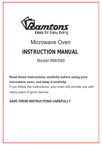 Manual Ramtons RM/589 Microwave