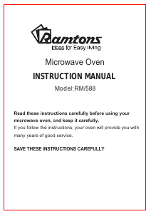 Manual Ramtons RM/588 Microwave