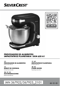 Manual SilverCrest IAN 367922 Stand Mixer