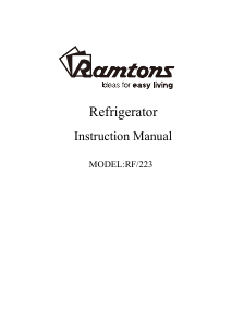 Handleiding Ramtons RF/223 Koelkast