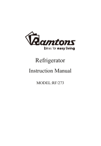 Manual Ramtons RF/278 Refrigerator