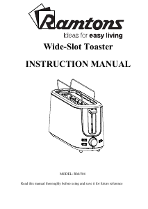 Manual Ramtons RM/586 Toaster