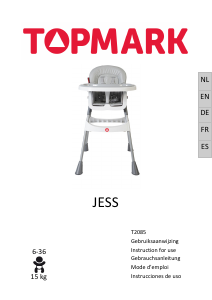 Manual de uso Topmark Jess Silla alta de bebé