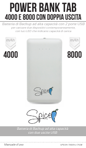 Manuale Spice PowerBank TAB 4000 Caricatore portatile