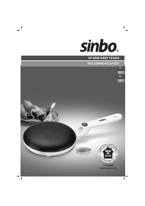 Kullanım kılavuzu Sinbo SP 5208 Krep makinesi