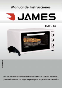 Manual de uso James HJT 45 Horno