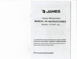 Manual de uso James J-23 MFL INV Microondas