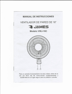 Manual de uso James VWJ 16C Ventilador