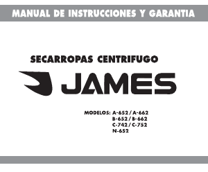 Manual de uso James C-752 Secadora