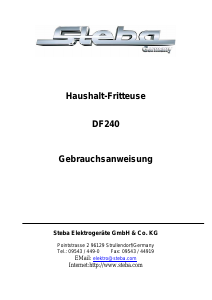 Bedienungsanleitung Steba DF240 Fritteuse