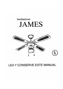 Manual de uso James VT 7 C 52 4P 5L AB Ventilador de techo