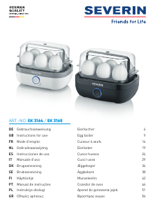 Manual de uso Severin EK 3165 Cocedor de huevos