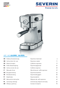 Manual de uso Severin KA 9270 Máquina de café espresso