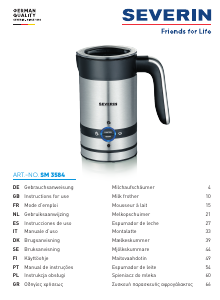 Bruksanvisning Severin SM 3584 Mjölkskummare