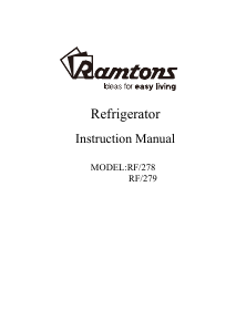 Handleiding Ramtons RF/279 Koel-vries combinatie