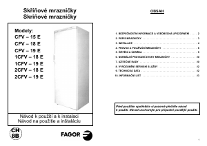 Návod Fagor 1CFV-18E Mraznička