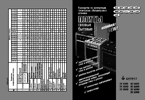 Руководство Gefest ПГ 6500-04 0245 Кухонная плита