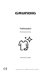 Bruksanvisning Grundig GWPE 89E6168 WW Tvättmaskin