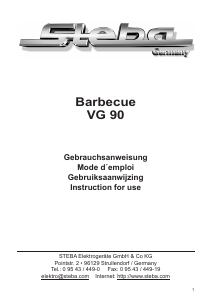 Bedienungsanleitung Steba VG 90 Barbecue