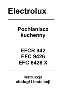 Instrukcja Electrolux EFC9426 Okap kuchenny