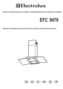 Manual de uso Electrolux EFC9476 Campana extractora