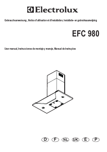 Manual de uso Electrolux EFC980 Campana extractora