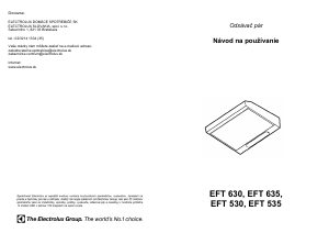 Návod Electrolux EFT530 Digestor