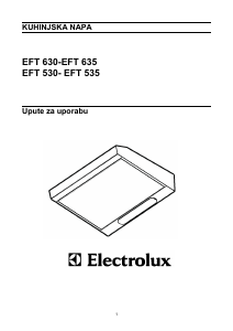 Priručnik Electrolux EFT530 Kuhinjska napa