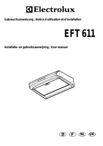 Handleiding Electrolux EFT611 Afzuigkap