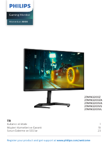 Kullanım kılavuzu Philips 27M1N3200ZA Momentum 3000 LED ekran