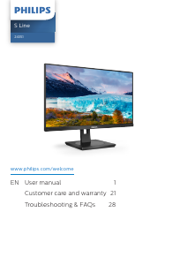 Manual Philips 243S1 S Line LED Monitor
