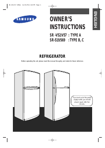 Manual Samsung SR-53XAS Fridge-Freezer