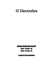 Kasutusjuhend Electrolux ECF31461 Sügavkülmik