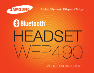 Kullanım kılavuzu Samsung WEP490 Mikrofonlu kulaklık