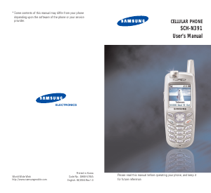 Manual Samsung SCH-N391 Mobile Phone