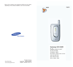 Manual Samsung SCH-X609 Mobile Phone