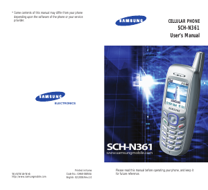 Manual Samsung SCH-N361 Mobile Phone