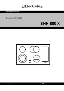 Manual Electrolux EHH800 Hob