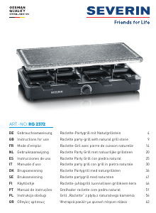 Manual de uso Severin RG 2372 Raclette grill