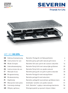 Manual de uso Severin RG 2374 Raclette grill